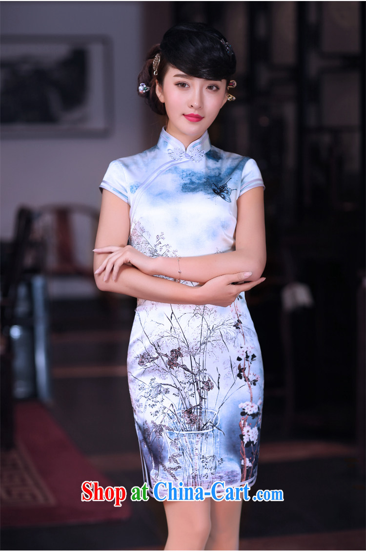 Birds of the Chamber spent Mau 2015 spring new improved cheongsam dress Silk Cheongsam short cheongsam QD 662 dead wood and spend M pictures, price, brand platters! Elections are good character, the national distribution, so why buy now enjoy more preferential! Health