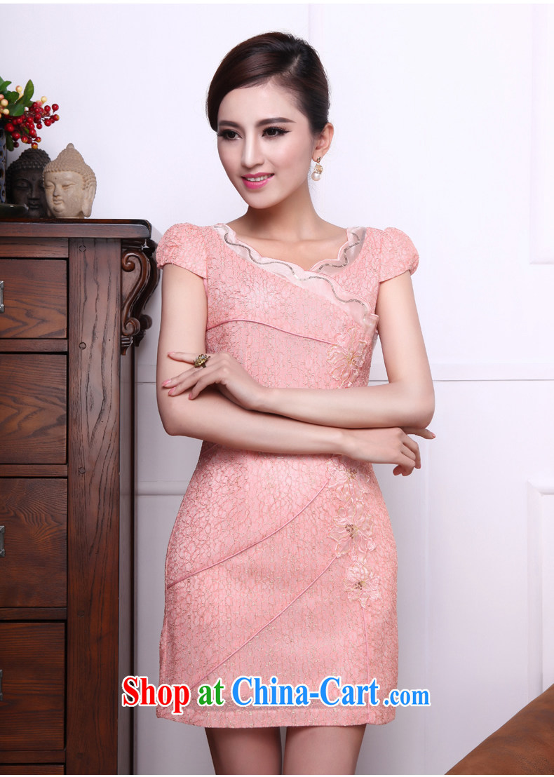 Bong-amphibious Ori-mei, summer 2015 new improved cheongsam lace beauty style cheongsam dress DQ 1514 pink XXL pictures, price, brand platters! Elections are good character, the national distribution, so why buy now enjoy more preferential! Health