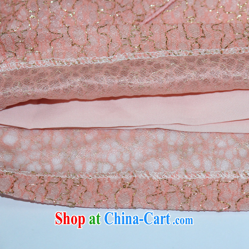 Bong-amphibious Ori-mei, summer 2015 new improved cheongsam lace beauty style cheongsam dress DQ 1514 pink XXL, Bong-amphibious and, shopping on the Internet