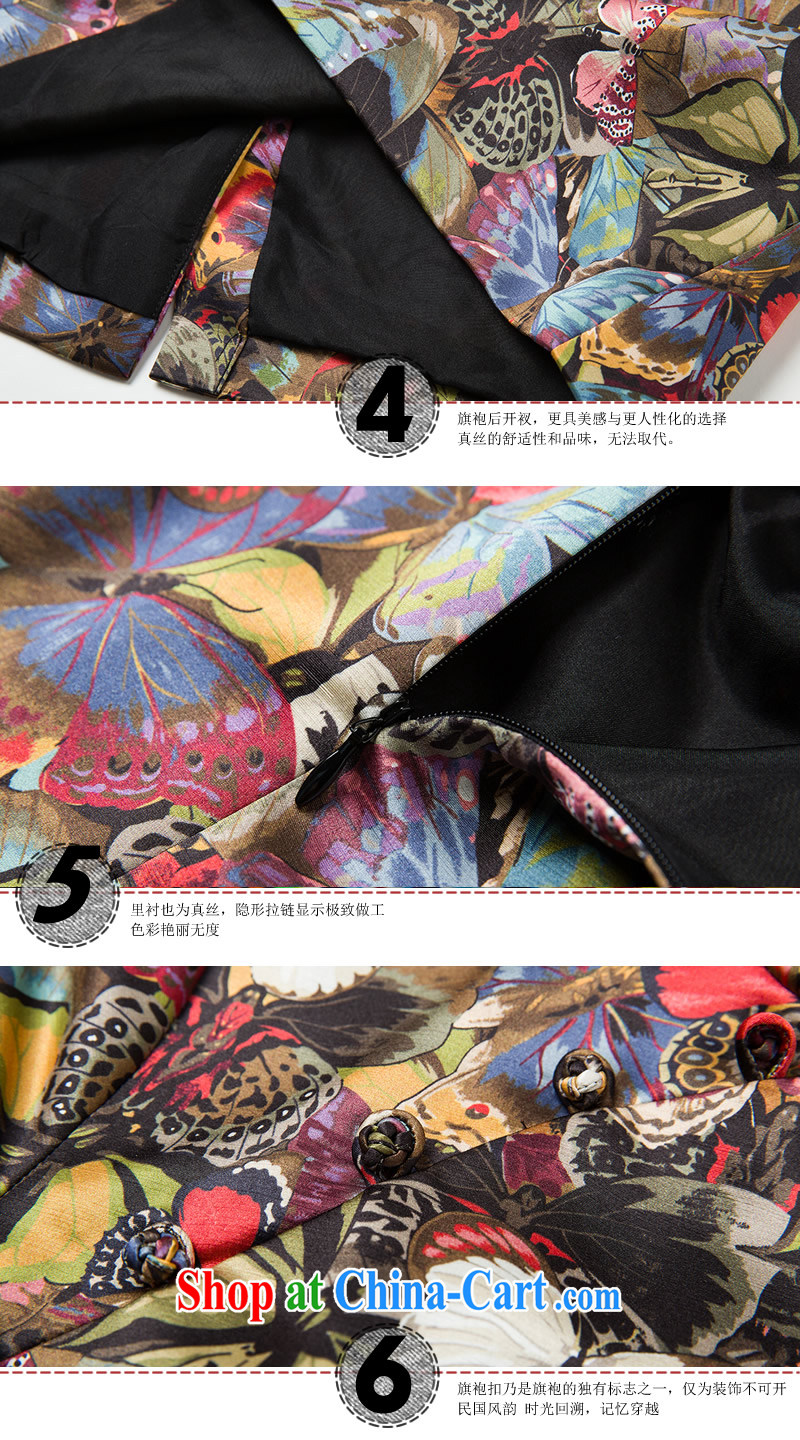 pheasants feathers cheongsam dress Old Shanghai style 2015 spring and summer fresh taste silk stamp pack and qipao L pictures, price, brand platters! Elections are good character, the national distribution, so why buy now enjoy more preferential! Health