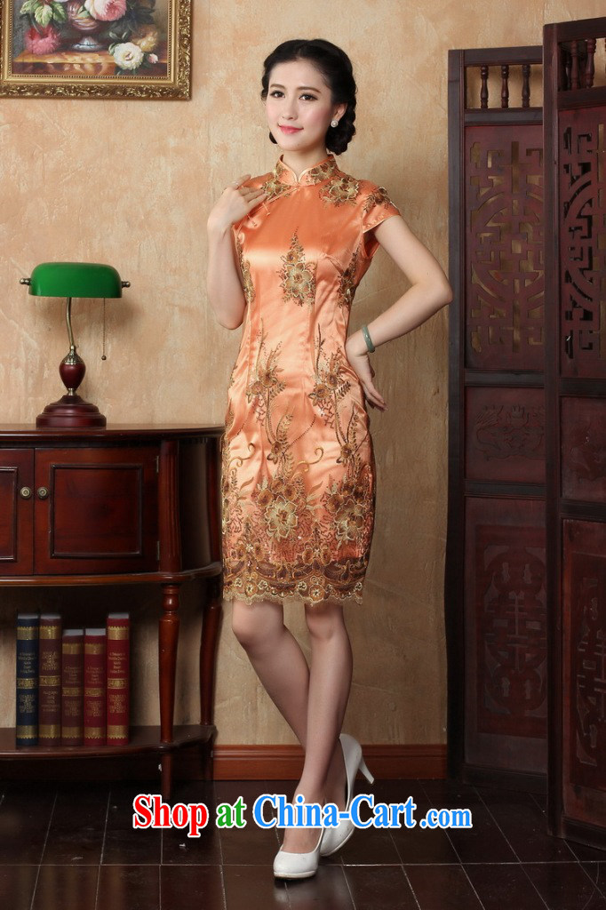 spend the summer wear cheongsam dress new Chinese improved the collar lace beauty short dresses and elegant and stylish dresses dress as shown color XL pictures, price, brand platters! Elections are good character, the national distribution, so why buy now enjoy more preferential! Health