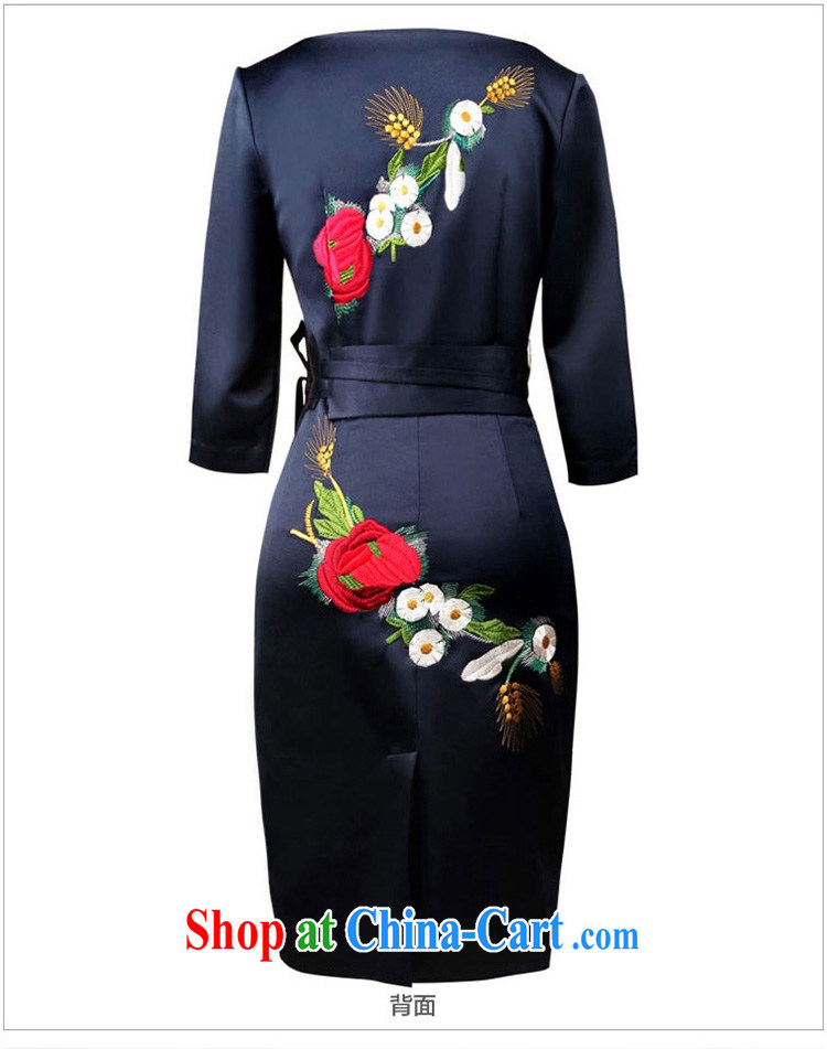 Robin economy (BIN) 2015 spring new noble temperament embroidery cheongsam dress girls spring 8026 Tibetan cyan XXXL pictures, price, brand platters! Elections are good character, the national distribution, so why buy now enjoy more preferential! Health