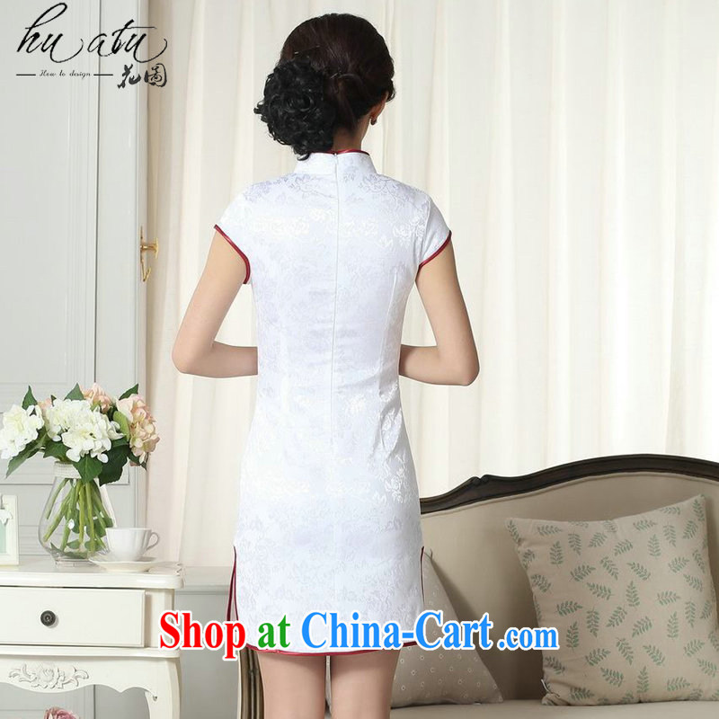 spend the summer new elegance Chinese qipao Chinese graphics thin the ends, for hand-painted Xiangyun/Phillips-head short cheongsam D 0092 2 XL, spend figure, shopping on the Internet