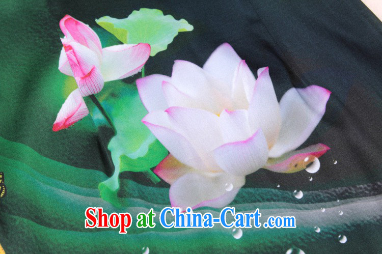 spend the summer dresses new female Chinese I should be grateful if you green sauna Silk Cheongsam high-end cool and stylish Silk Cheongsam dress picture color 2 XL pictures, price, brand platters! Elections are good character, the national distribution, so why buy now enjoy more preferential! Health