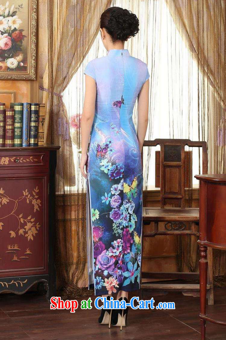 According to the situation in New Chinese qipao, territorial waters drop-mouth painting beauty short-sleeved long Chinese qipao dress - A purple 2 XL pictures, price, brand platters! Elections are good character, the national distribution, so why buy now enjoy more preferential! Health
