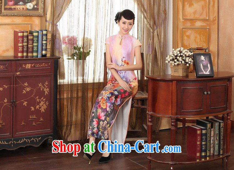 According to the situation in New Chinese qipao retro improved water droplets short-sleeved cultivating long cheongsam dress - A green 2 XL pictures, price, brand platters! Elections are good character, the national distribution, so why buy now enjoy more preferential! Health