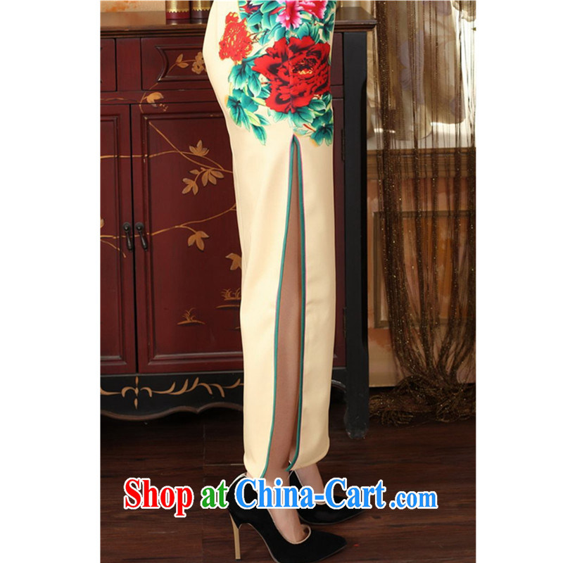 According to the situation in New Chinese qipao the color day Hong Kong cheongsam dress beauty graphics thin elegance long robes as figure 2 XL, according to the situation, and, shopping on the Internet
