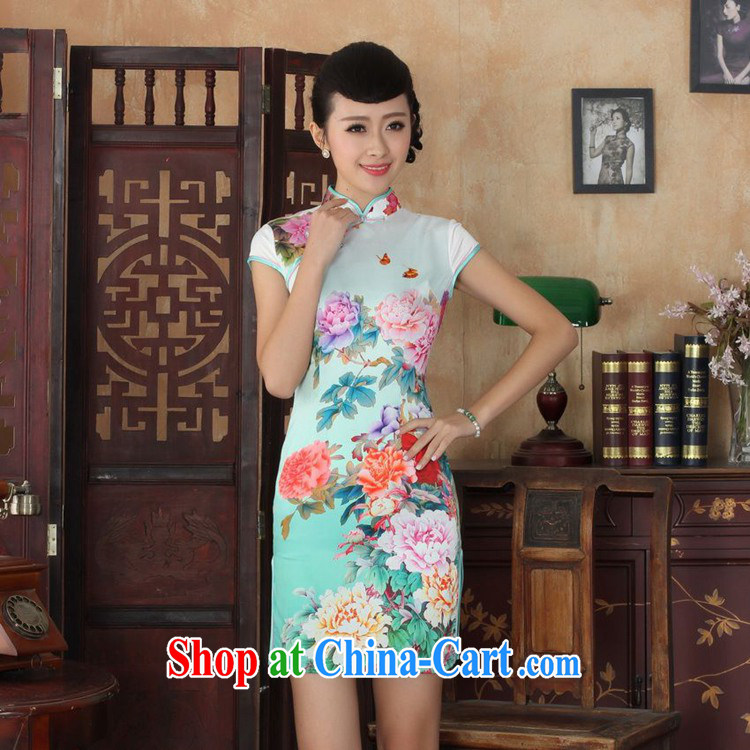 According to the situation in new summer elegance Chinese qipao antique Chinese short-sleeved cultivating short cheongsam dress in figure 2 XL pictures, price, brand platters! Elections are good character, the national distribution, so why buy now enjoy more preferential! Health