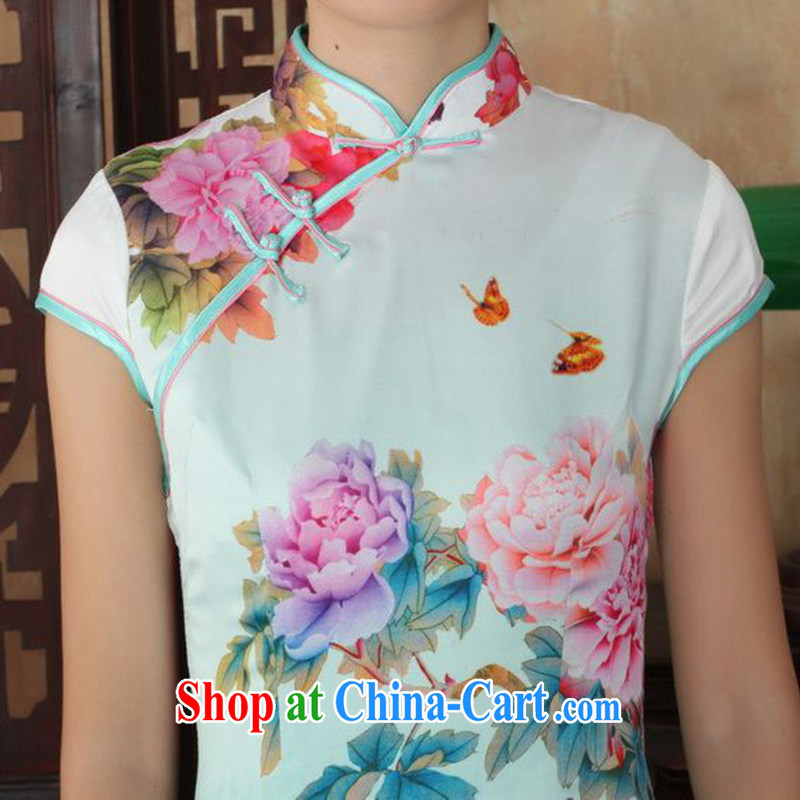 In accordance with the conditions and raise new summer elegance Chinese qipao antique Chinese short-sleeved cultivating short cheongsam dress as figure 2 XL, in accordance with the situation, and, online shopping