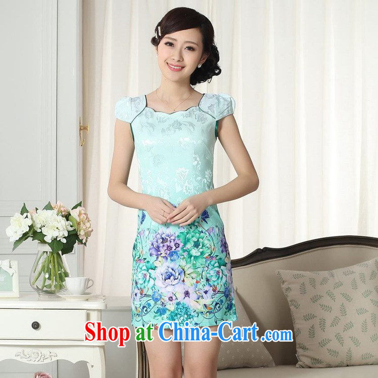 In accordance with the situation in new, improved Chinese qipao lady stylish jacquard short-sleeve cotton cultivating short cheongsam dress as figure 2 XL pictures, price, brand platters! Elections are good character, the national distribution, so why buy now enjoy more preferential! Health