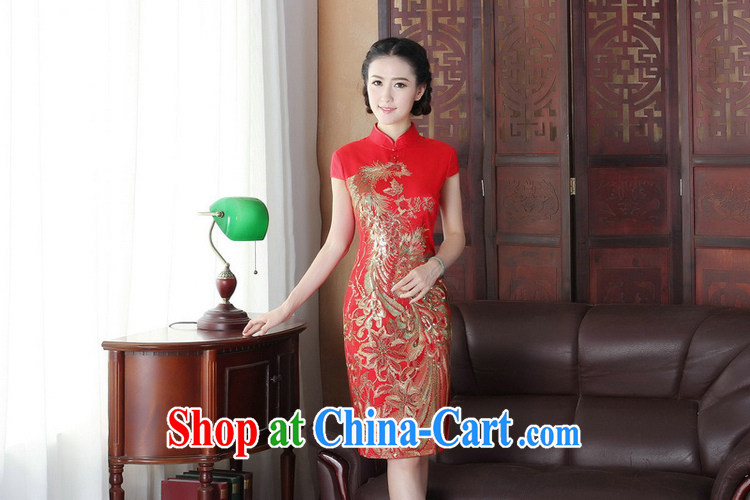 The Jessup, new noble Phoenix embroidery, for manually tie cheongsam dress bridal dresses Y red XXL pictures, price, brand platters! Elections are good character, the national distribution, so why buy now enjoy more preferential! Health