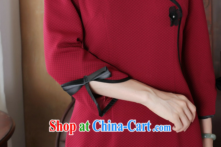 The Jessup, spring, improved lady elegance, for decals 7 cuff Y qipao wine red XXXL pictures, price, brand platters! Elections are good character, the national distribution, so why buy now enjoy more preferential! Health