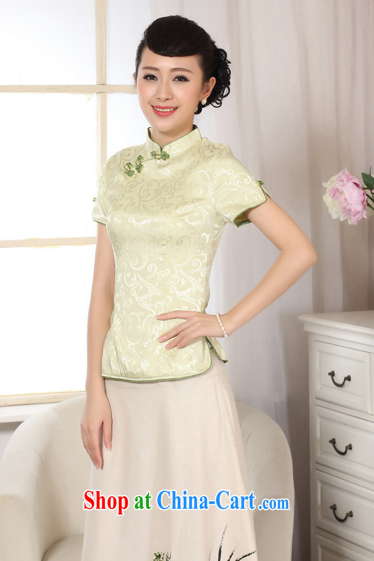 Miss Au King Jung-led new summer, female retro elegant damask-tie short-sleeve cheongsam Chinese T-shirt T pension A 0025 - A 2 XL pictures, price, brand platters! Elections are good character, the national distribution, so why buy now enjoy more preferential! Health
