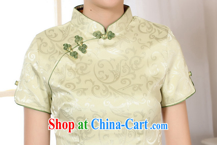 Miss Au King Jung-led new summer, female retro elegant damask-tie short-sleeve cheongsam Chinese T-shirt T pension A 0025 - A 2 XL pictures, price, brand platters! Elections are good character, the national distribution, so why buy now enjoy more preferential! Health