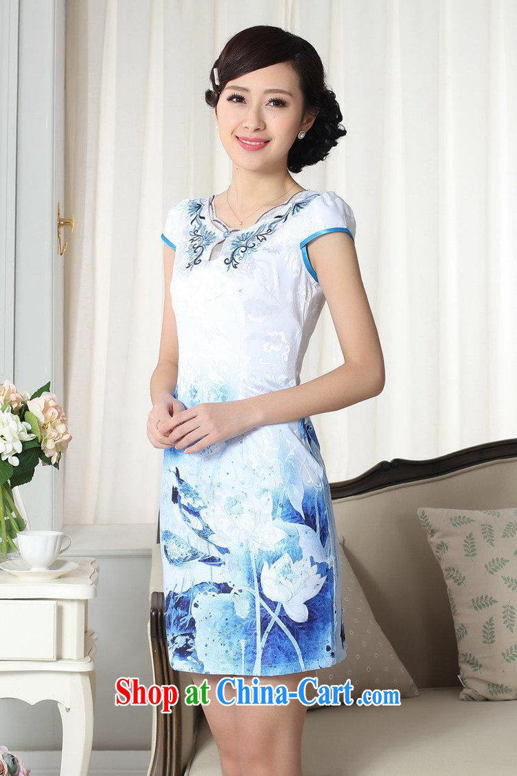 In accordance with the situation in summer new elegance improved Chinese qipao rounded ends cultivating short short dresses such as figure 2 XL pictures, price, brand platters! Elections are good character, the national distribution, so why buy now enjoy more preferential! Health
