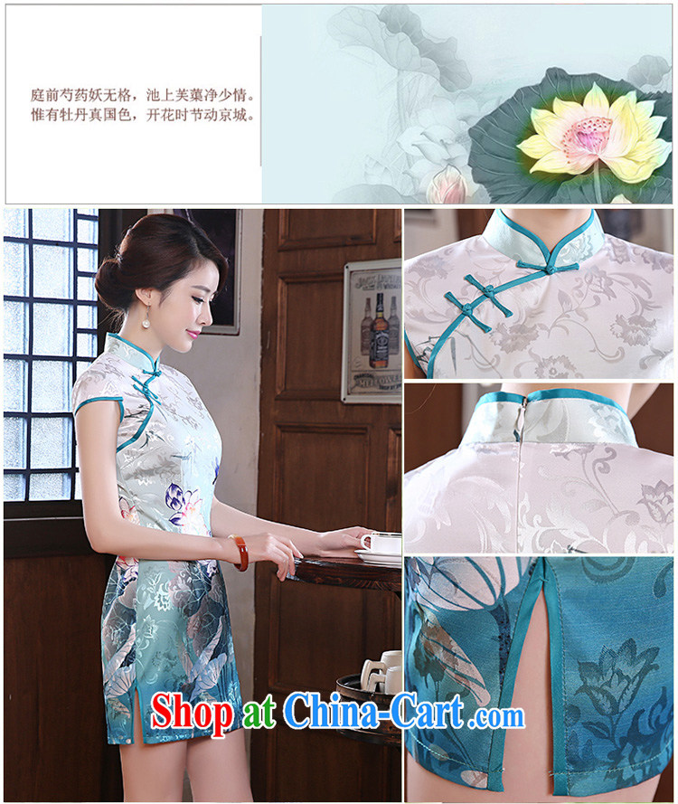pro-am, new 2015 daily cultivating short, improved Stylish retro beauty the forklift truck girl cheongsam dress white M pictures, price, brand platters! Elections are good character, the national distribution, so why buy now enjoy more preferential! Health