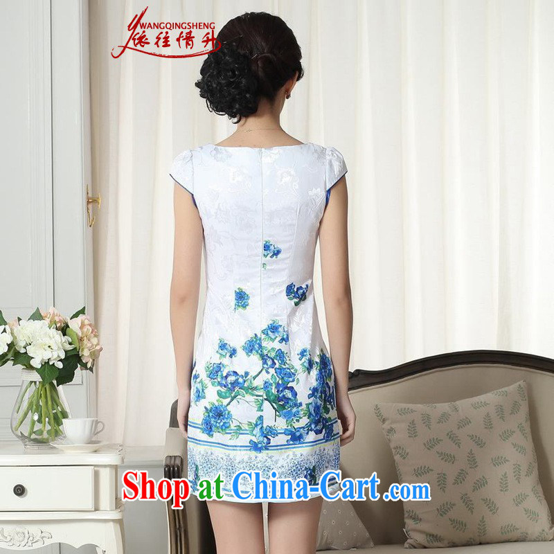 In accordance with the situation in new, improved Chinese cheongsam dress lady stylish jacquard cotton short-sleeved cultivating short cheongsam dress such as figure 2 XL, in accordance with the situation, and, on-line shopping