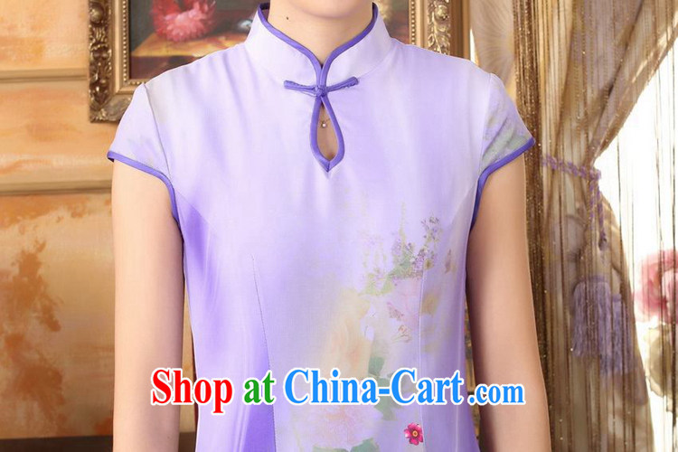 Miss Au King Jung-led summer new female Noble and elegant stamp long cheongsam girls improved the Lao People's short-sleeved dresses cheongsam uniforms C 0008 - A 2 XL pictures, price, brand platters! Elections are good character, the national distribution, so why buy now enjoy more preferential! Health