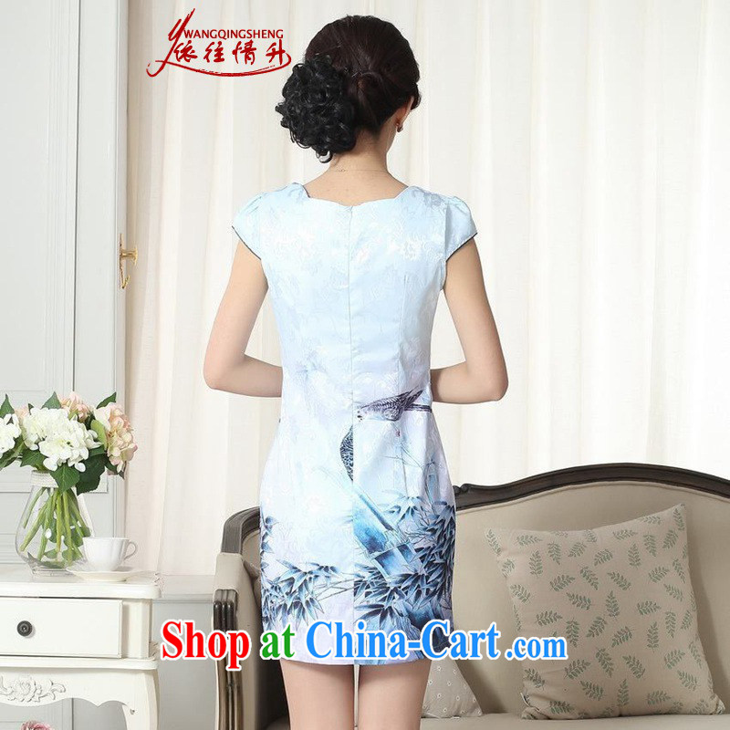 In accordance with the situation in summer new improved Chinese cheongsam dress lady stylish jacquard cotton short-sleeved cultivating cheongsam dress such as figure 2 XL, in accordance with the situation, and, on-line shopping