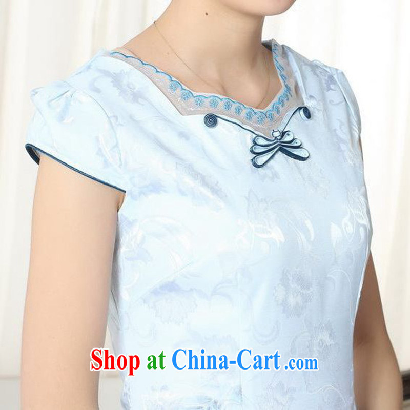 In accordance with the situation in summer new improved Chinese cheongsam dress lady stylish jacquard cotton short-sleeved cultivating cheongsam dress such as figure 2 XL, in accordance with the situation, and, on-line shopping