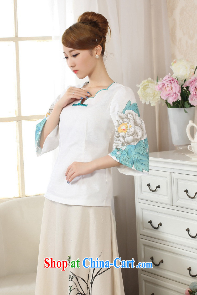 Shanghai, optimize purchase female Tang Women's clothes summer clothes acted for a tight hand-painted cotton the Chinese Han-female improved white 2XL pictures, price, brand platters! Elections are good character, the national distribution, so why buy now enjoy more preferential! Health
