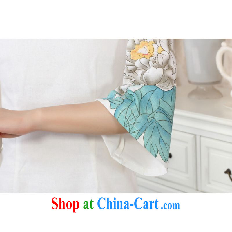 Shanghai, optimize purchase female Tang Women's clothes summer clothes acted for a tight hand-painted cotton the Chinese Han-female improved white 2XL, Shanghai, optimization, and, shopping on the Internet