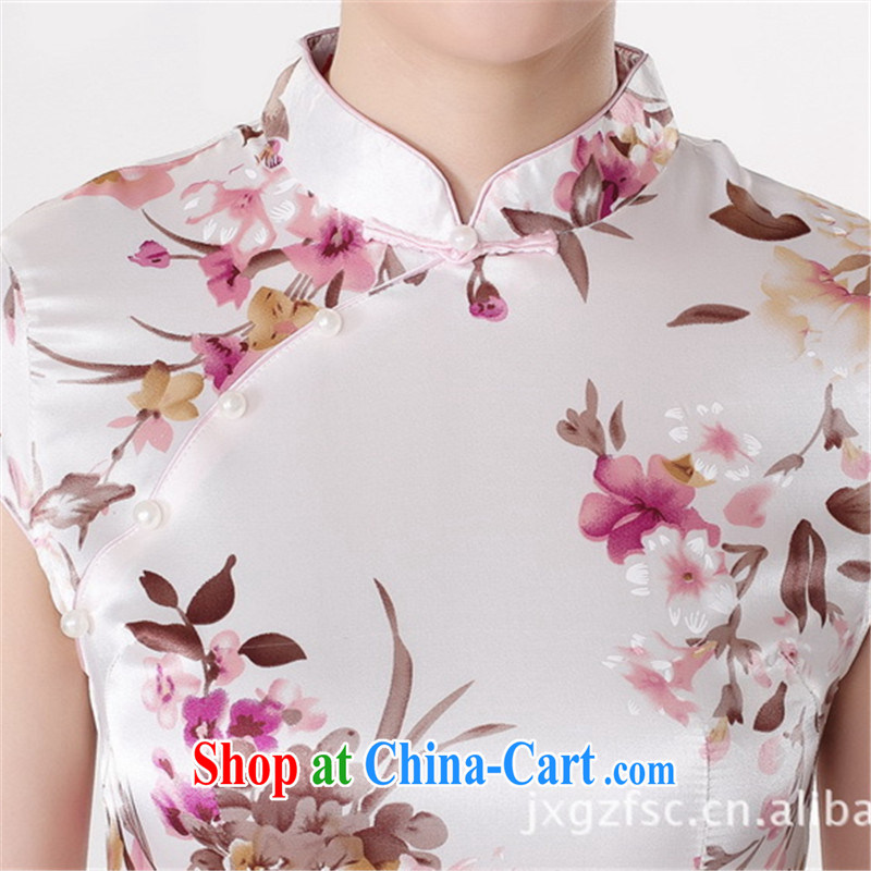 Miss Au King Jung-led summer new women with short-sleeved dresses and elegant antique the maize, long, short-sleeved qipao dresses female J 5134 2 XL, Miss Au King Jung-picking, and, shopping on the Internet