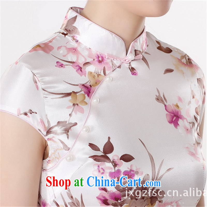 Miss Au King Jung-led summer new women with short-sleeved dresses and elegant antique the maize, long, short-sleeved qipao dresses female J 5134 2 XL, Miss Au King Jung-picking, and, shopping on the Internet
