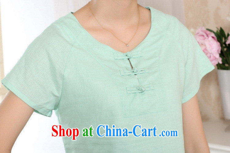 Shanghai, optimize purchase female Tang Women's clothes summer T-shirt with a tight hand-painted cotton the Chinese Han-female improved green 2 XL pictures, price, brand platters! Elections are good character, the national distribution, so why buy now enjoy more preferential! Health