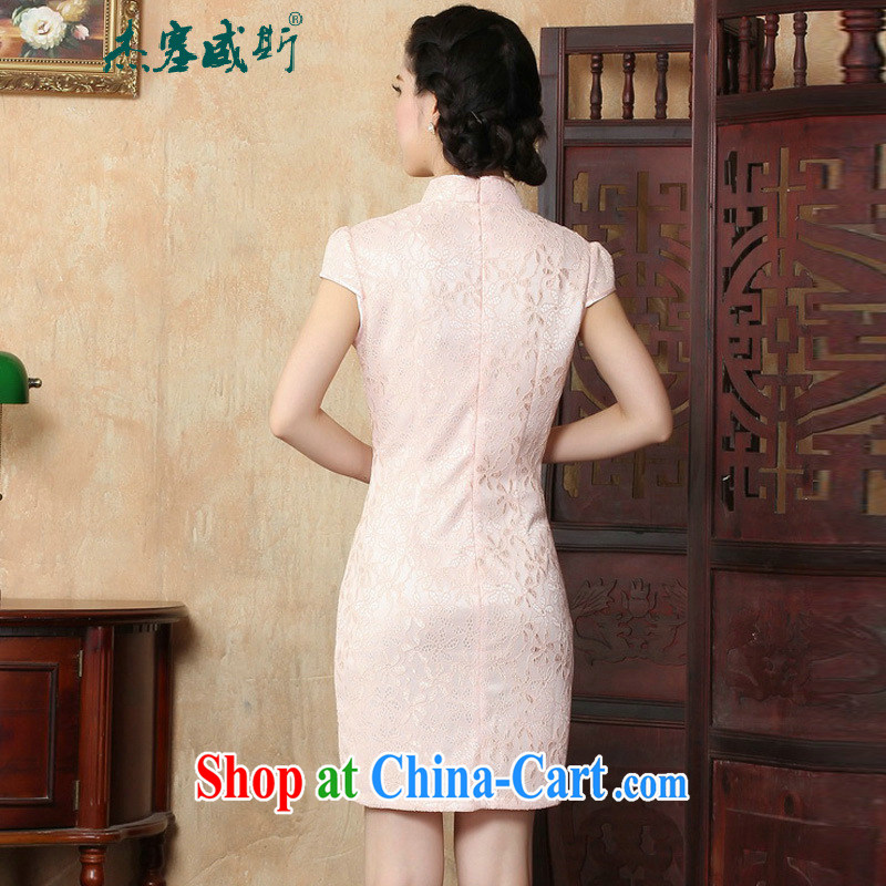 The kit of the new spring and summer Women's clothes improved lady, for manually tie dresses qipao Y pink XL, Jessup, and, on-line shopping