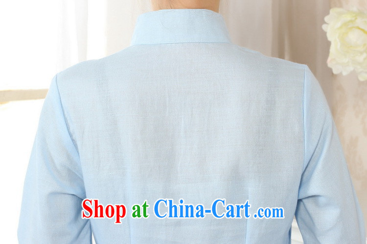 Shanghai, optimize purchase female Tang Women's clothes summer T-shirt, for a tight hand-painted cotton the Chinese Han-female improved light blue 2 XL pictures, price, brand platters! Elections are good character, the national distribution, so why buy now enjoy more preferential! Health