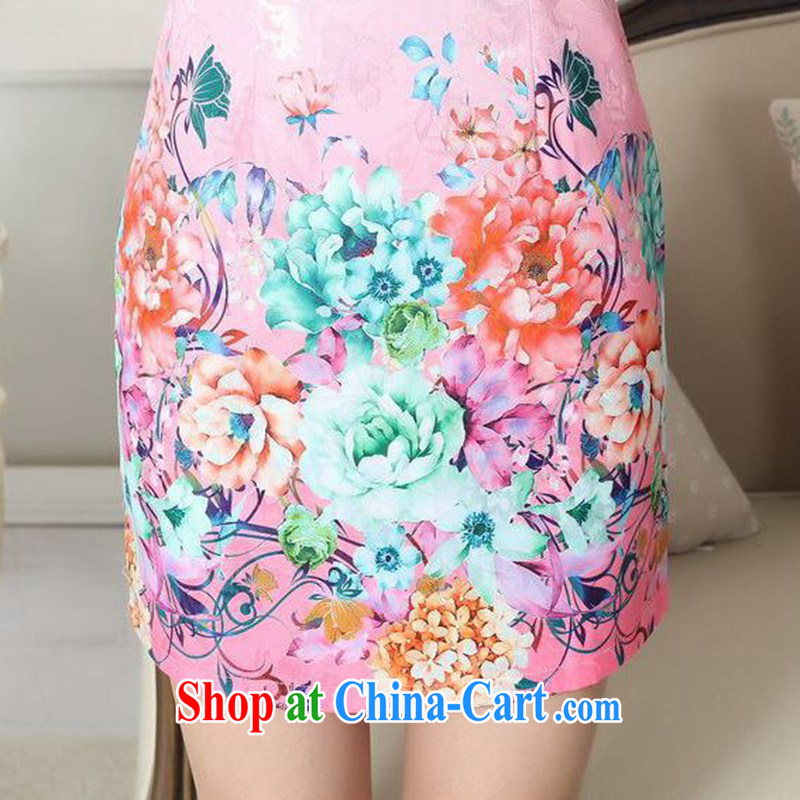 According to summer in New elegance improved Chinese qipao the flap Classic tray for cultivating short-sleeved dresses as figure 2 XL, according to the situation, and, shopping on the Internet