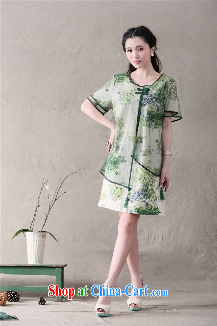 Sunrise House, in accordance with Cabinet 2015 spring and summer with stylish China wind improved cheongsam 649 #green XXL pictures, price, brand platters! Elections are good character, the national distribution, so why buy now enjoy more preferential! Health