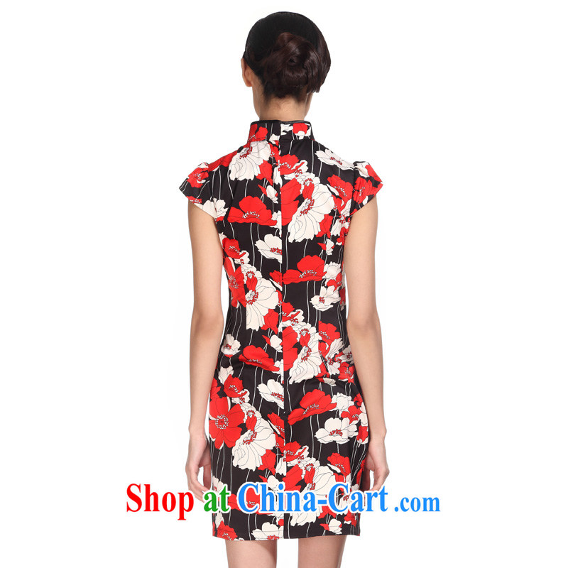 Wood is really the 2015 new Chinese Chinese Antique improved cheongsam ethnic wind beauty dresses and stylish dresses 01 42,958 black 32,428 saffron XXXL, wood really has, shopping on the Internet