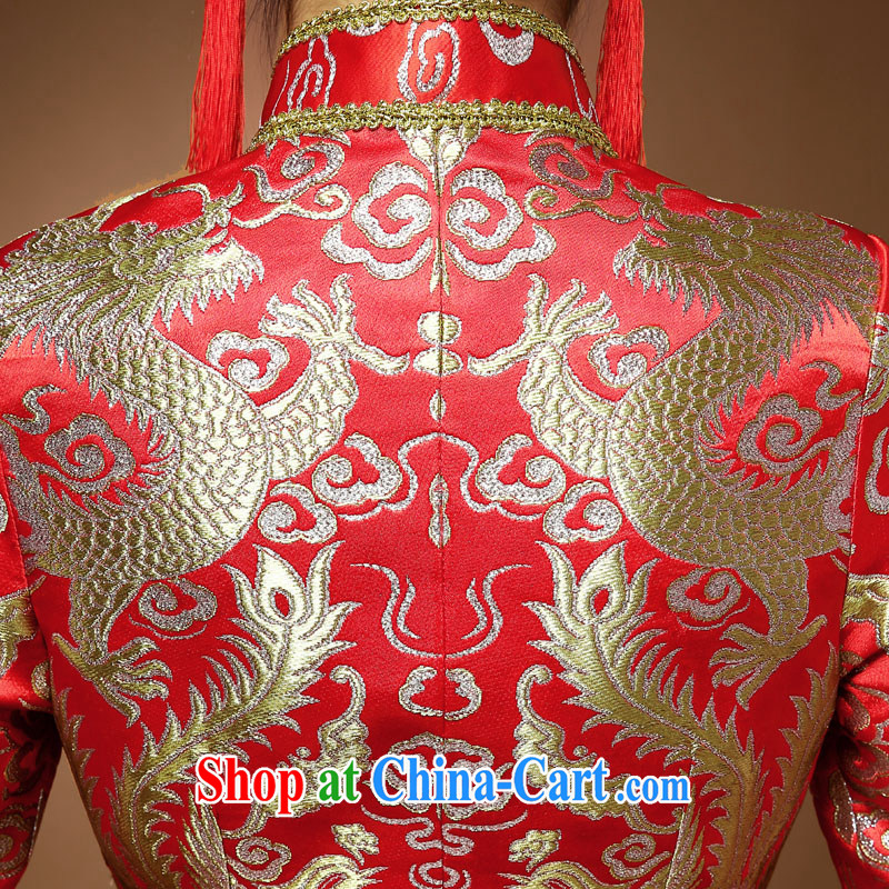 Service was good in spring 2015 new marriage-su Wo Service Bridal Chinese Dress cheongsam dress uniform toast Phoenix use of dress red 2 XL, good service, and, shopping on the Internet