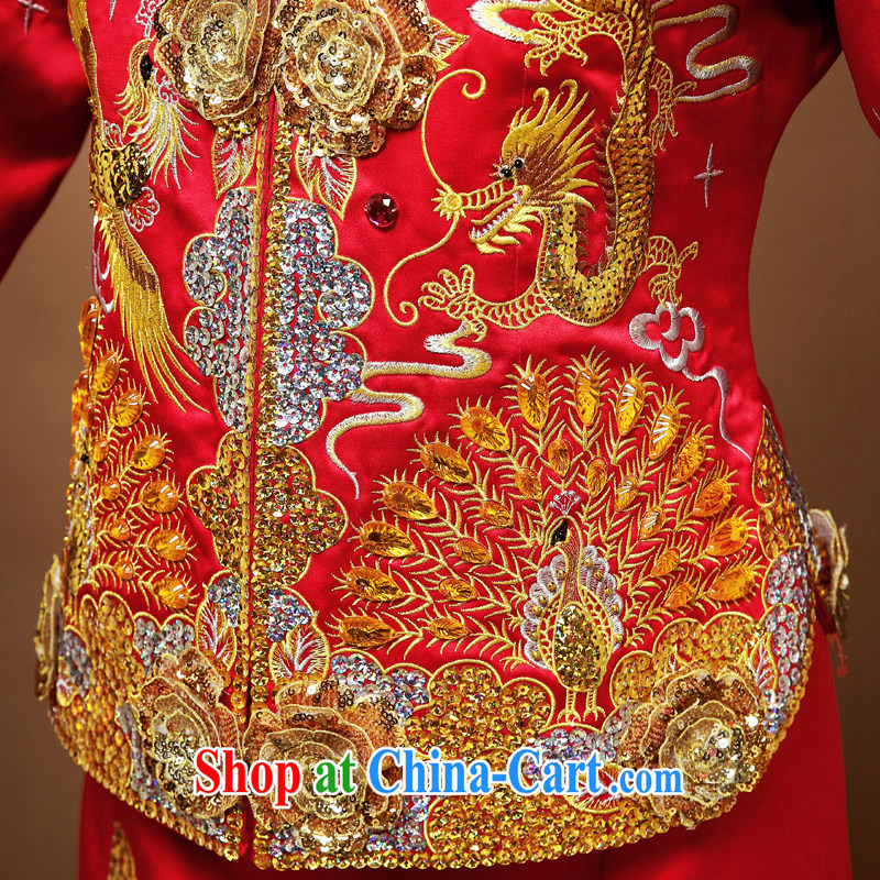 A service is a good show reel service spring bride Chinese wedding dress uniform toast wedding dresses use phoenix use skirt red 2 XL, good service, and, shopping on the Internet