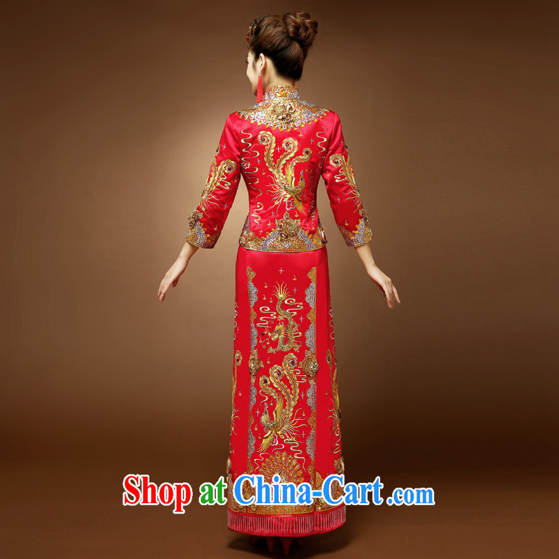 A service is a good show reel service spring bride Chinese wedding dress uniform toast wedding dresses use phoenix use skirt red 2 XL, good service, and, shopping on the Internet