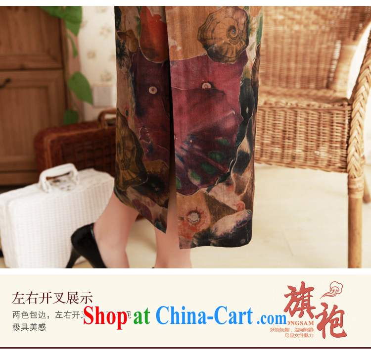 once and for all, spring 2015 new cheongsam silk fragrant cloud yarn, long-sleeved long collars improved cheongsam dress brown tailored 10 day shipping pictures, price, brand platters! Elections are good character, the national distribution, so why buy now enjoy more preferential! Health