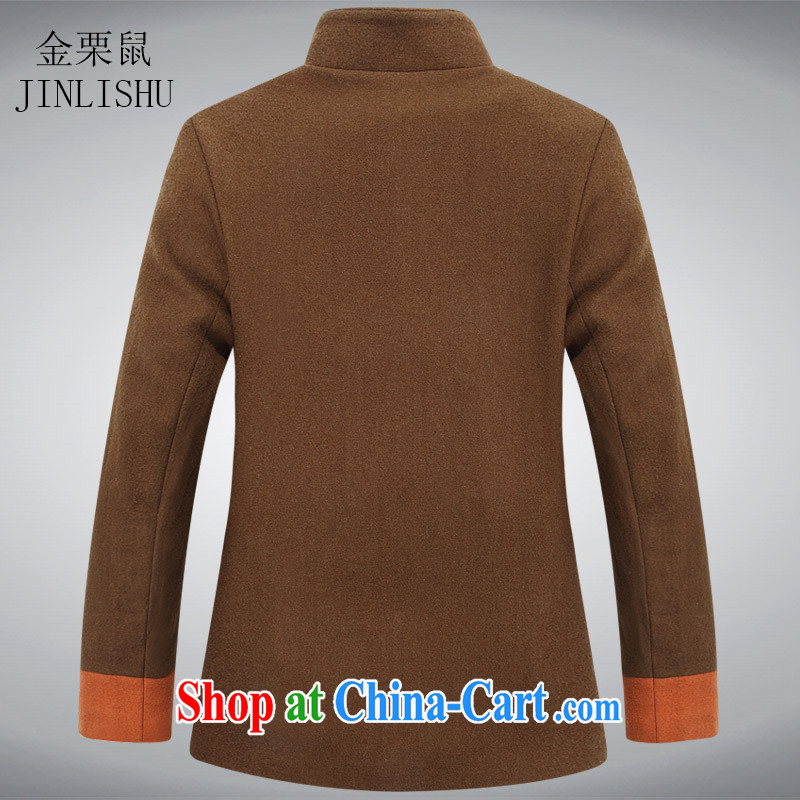 The chestnut mouse new Chinese style, Ms. Shen T-shirt long-sleeved jacket China wind Tang 3 color brown XXXL, the chestnut mouse (JINLISHU), shopping on the Internet