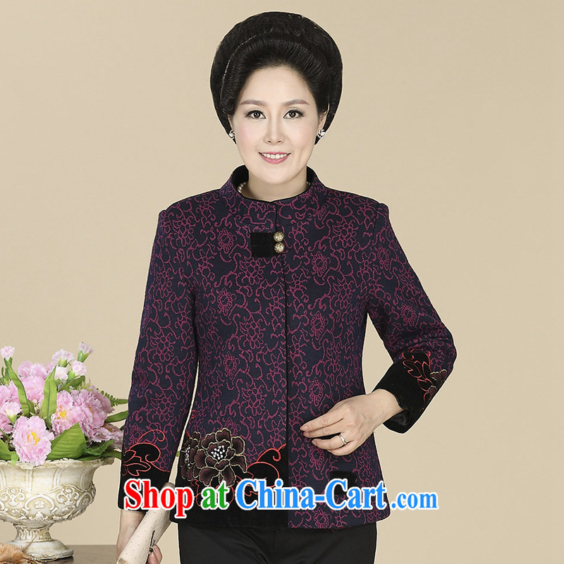 civicknight 2015 spring new, middle-aged and older women wear casual mom with 40 - 50 year-old t-shirt middle-aged General, Tang red 5 XL, civicknight, shopping on the Internet