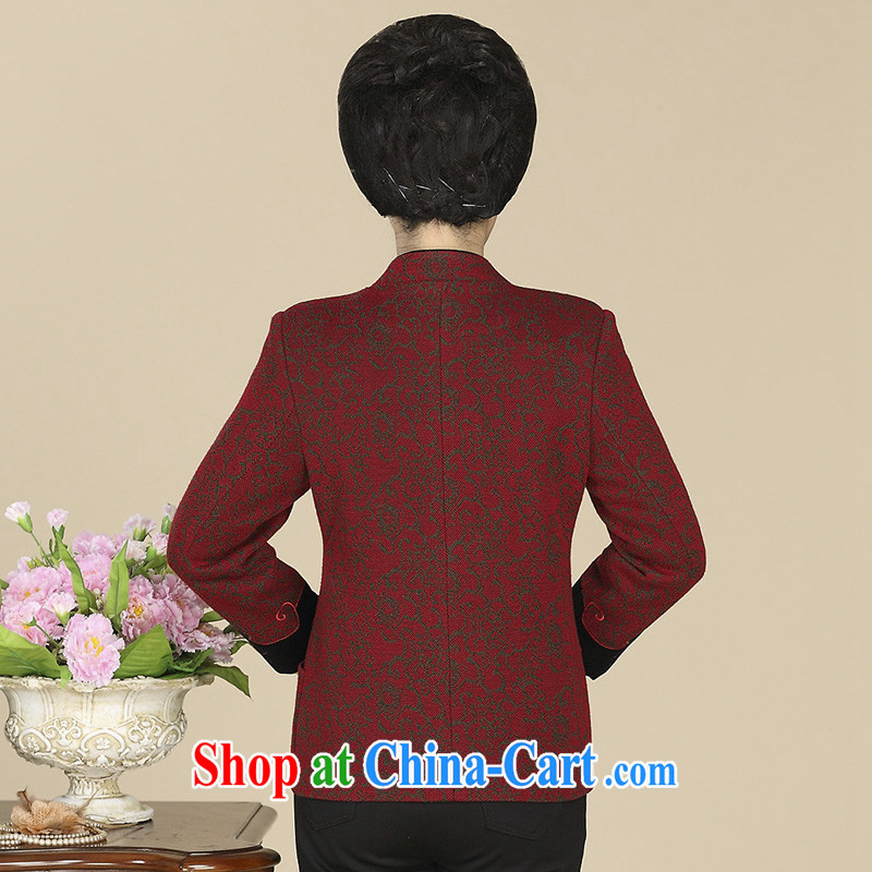 civicknight 2015 spring new, middle-aged and older women wear casual mom with 40 - 50 year-old t-shirt middle-aged General, Tang red 5 XL, civicknight, shopping on the Internet