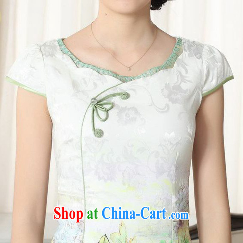 According to the conditions in summer and stylish new elegance improved Chinese qipao retro beauty short cheongsam dress as figure 2 XL, in accordance with the situation, and, online shopping