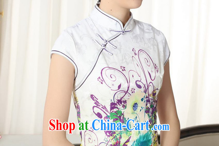 According to the conditions in summer and stylish new Chinese improved Chinese qipao jacquard cotton cultivating short cheongsam dress in figure 2 XL pictures, price, brand platters! Elections are good character, the national distribution, so why buy now enjoy more preferential! Health