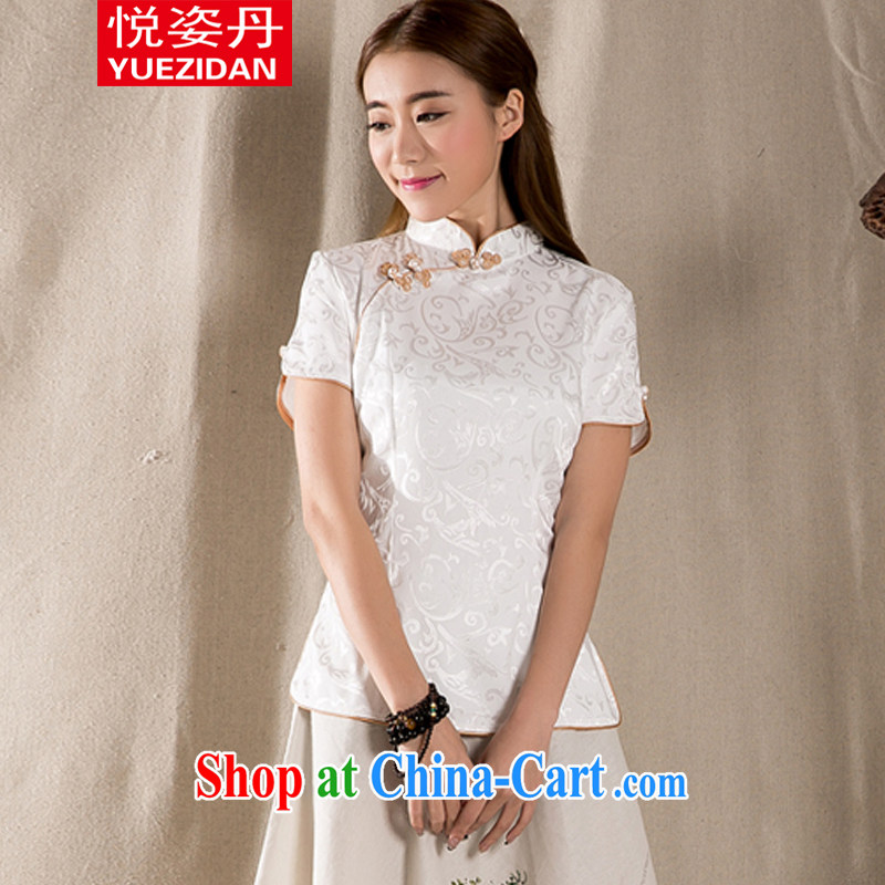 Yue-dan 2015 summer New-snap embroidery female T-shirt China wind female antique Chinese green XXL, colorful Dan, shopping on the Internet