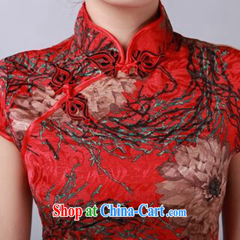 Take the 2015 summer new retro floral spend much improved Chinese qipao, for jacquard cotton cheongsam dress such as the color L, spend figure, and shopping on the Internet