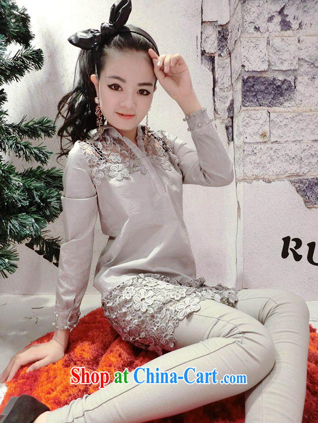 Air, honey snow European site stylish lounge flower Openwork decoration Pearl cuff long shirt T-shirt pink L pictures, price, brand platters! Elections are good character, the national distribution, so why buy now enjoy more preferential! Health