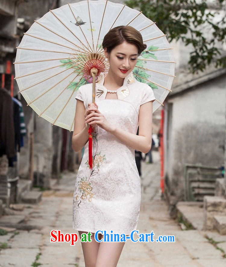 Days in Korea (ThYs) 2015 spring and summer are decorated with graphics thin aura short-sleeved gown embroidered improved cheongsam dress girls 7022 pink L pictures, price, brand platters! Elections are good character, the national distribution, so why buy now enjoy more preferential! Health