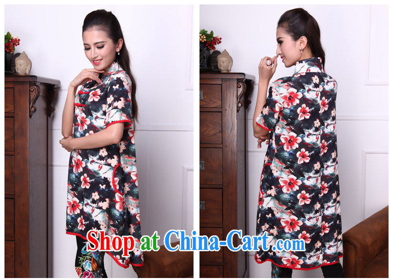 Bong-amphibious Ori-to-summer 2015 New National wind women long, loose cotton Ma style Chinese shirt DQ 1524 suit 1 XXL pictures, price, brand platters! Elections are good character, the national distribution, so why buy now enjoy more preferential! Health
