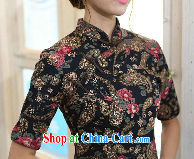 The Jessup, spring and summer Women's clothes, improvement in the cuff lining up in cotton, the manual a field for cultivating cheongsam cashew take XXL pictures, price, brand platters! Elections are good character, the national distribution, so why buy now enjoy more preferential! Health