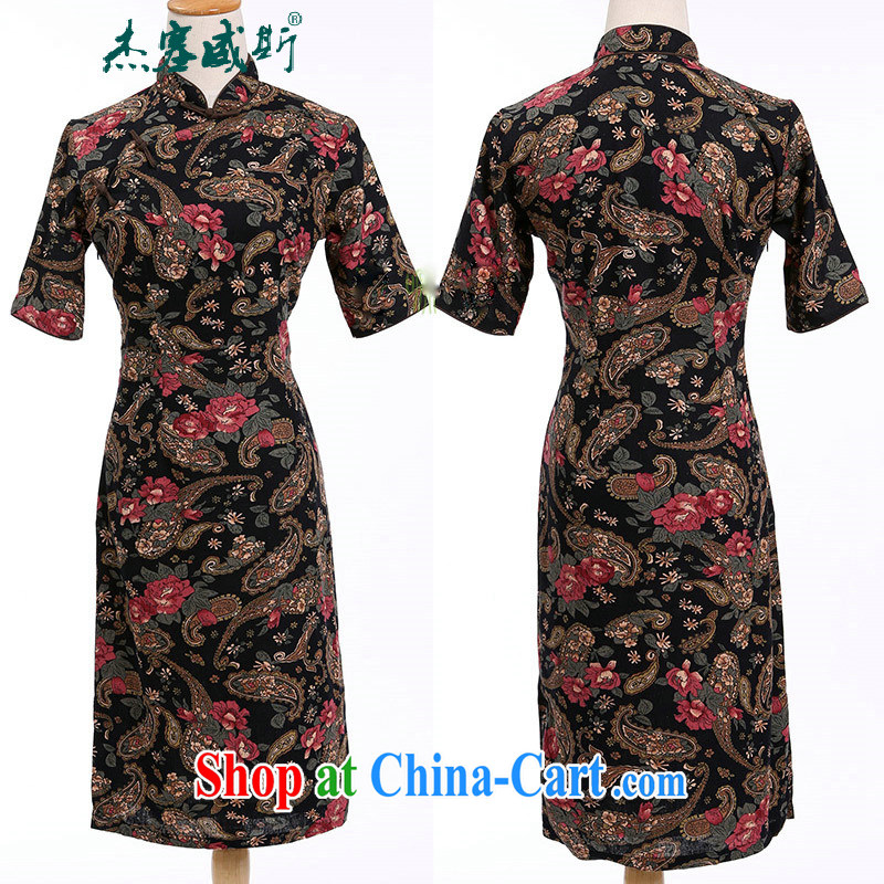The jack plug, spring and summer Women's clothes, improvements in the cuff lining up in cotton, the manual a field for cultivating cheongsam cashew take XXL, Jessup, and shopping on the Internet